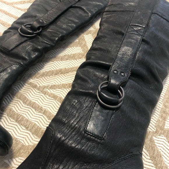 BORN Tall Pull-on Black Leather Boots - Picture 5 of 16